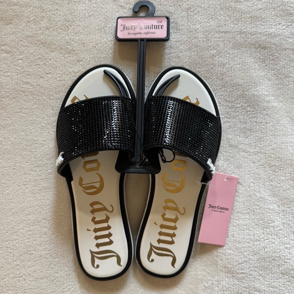 Juicy Couture Black Sparkle Sandals